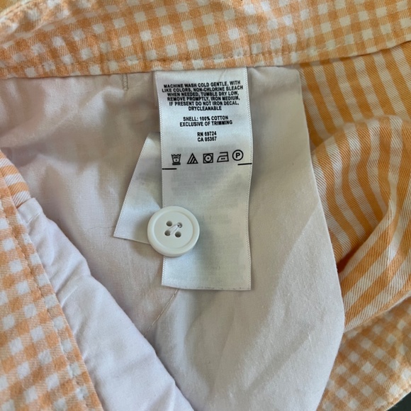 Columbia Super Bonehead Lotus Gingham Women Shorts Size 12 in Orange - Picture 8 of 9